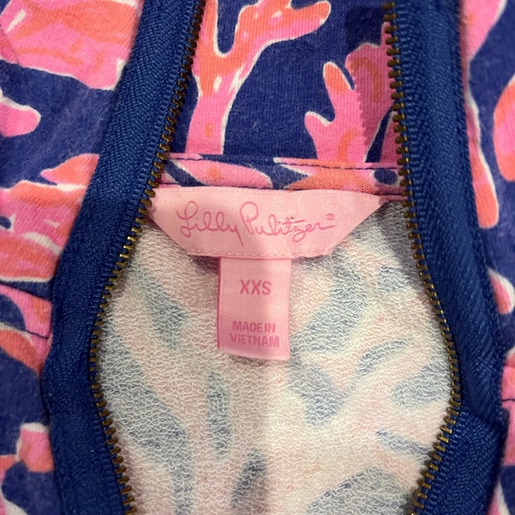 Lilly Pulitzer XXS Popover Coral Reef Skipper Full Zip - Picture 2 of 8